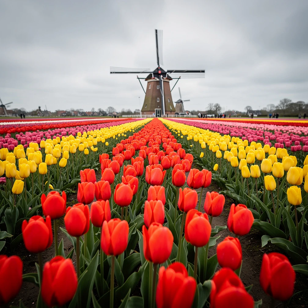 Tulip fields Amsterdam Netherlands